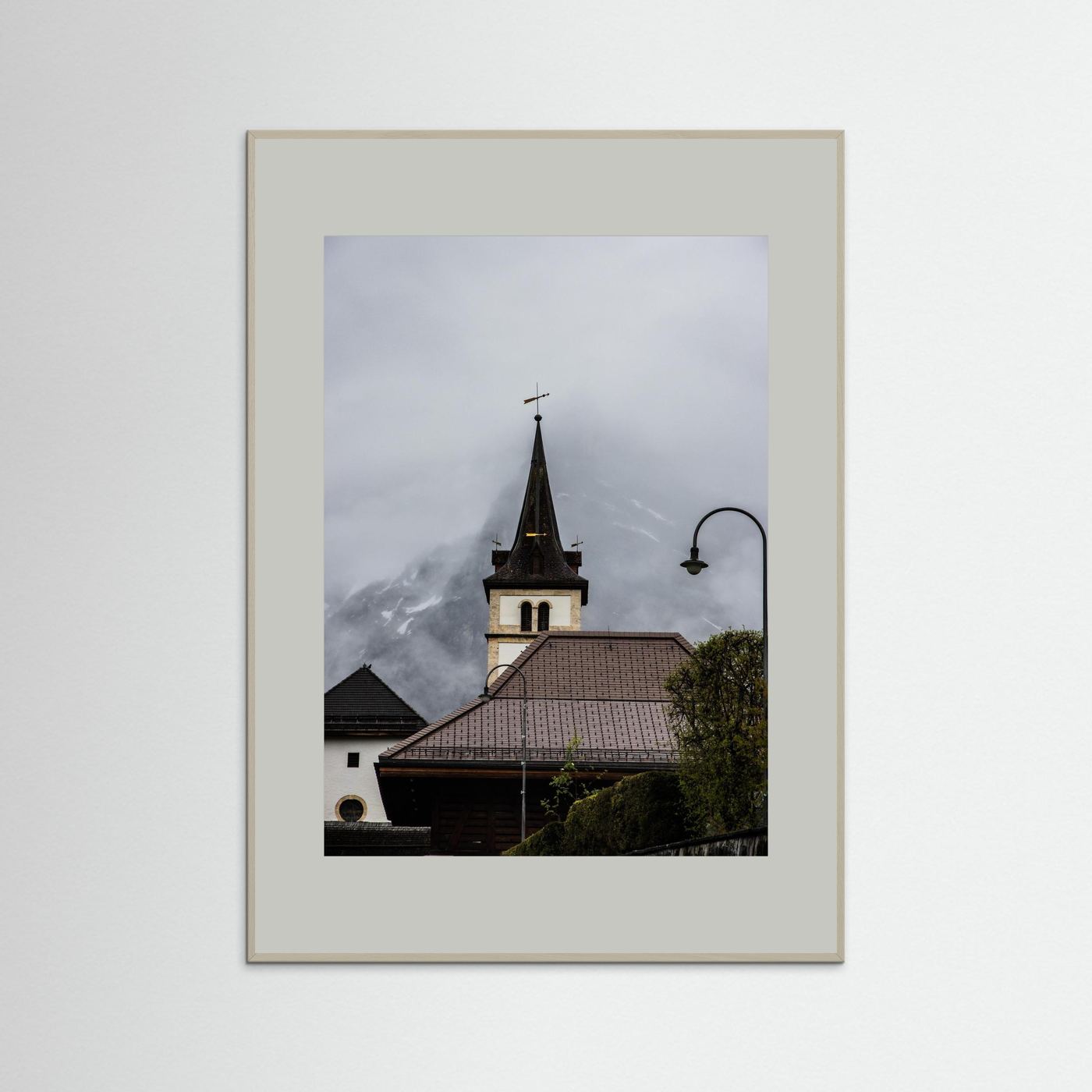 Famous church in Grindelwald, Switzerland