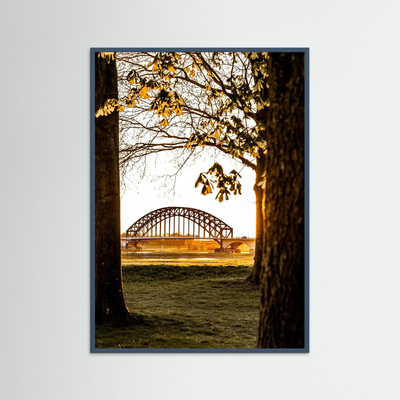 Sunset at the IJsselbrug in Zwolle, Netherlands