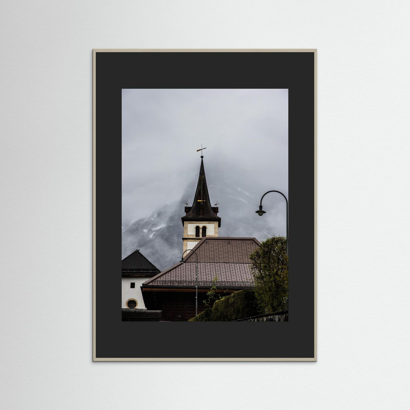 Famous church in Grindelwald, Switzerland