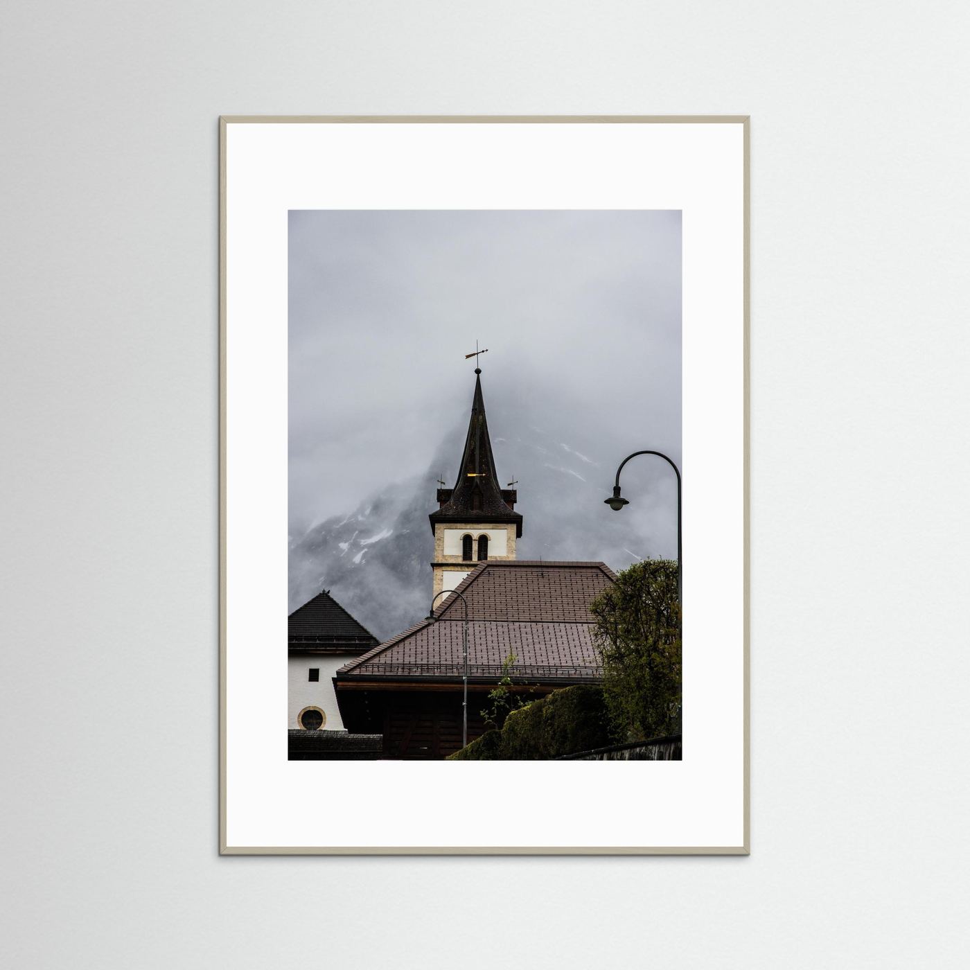 Famous church in Grindelwald, Switzerland