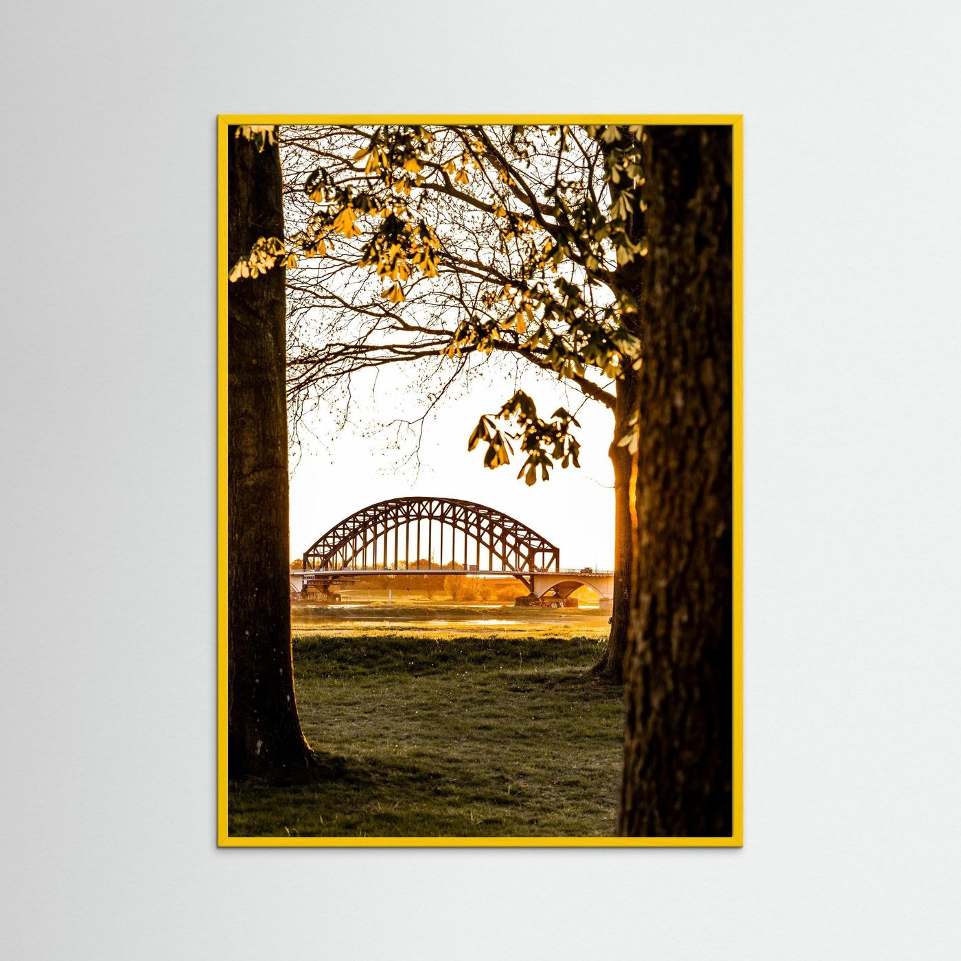 Sunset at the IJsselbrug in Zwolle, Netherlands