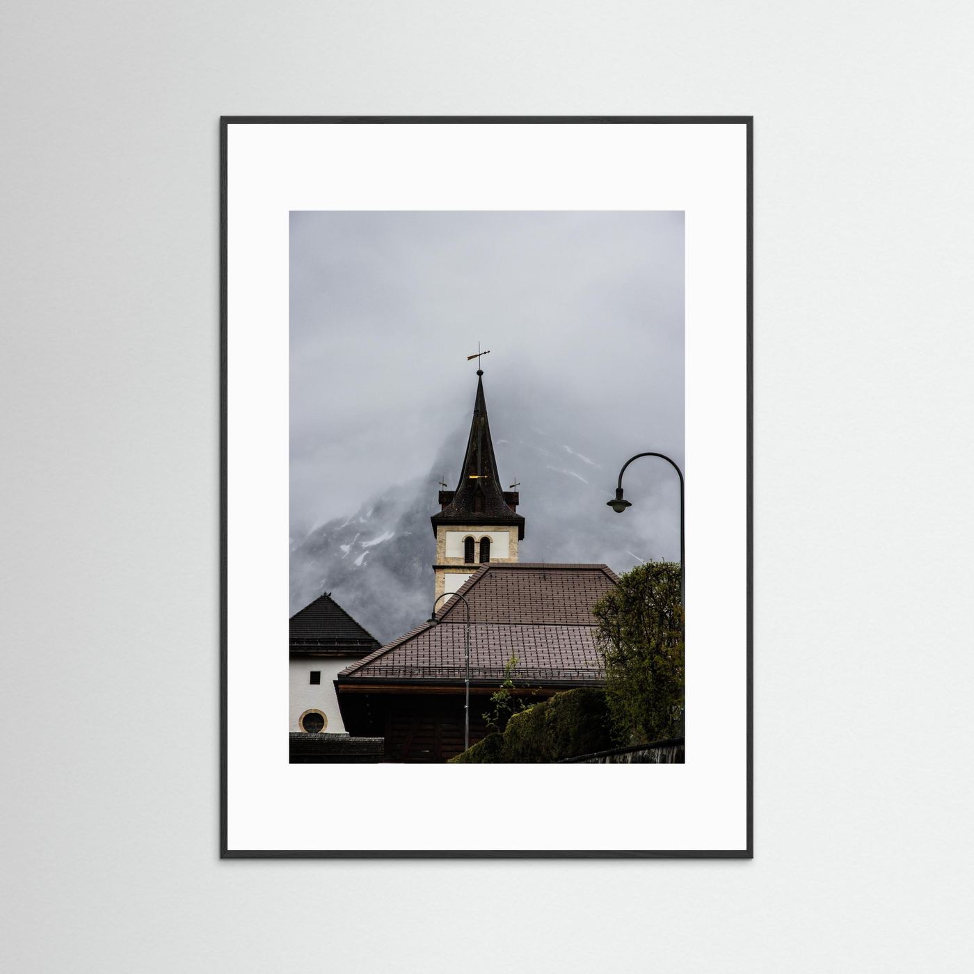 Famous church in Grindelwald, Switzerland