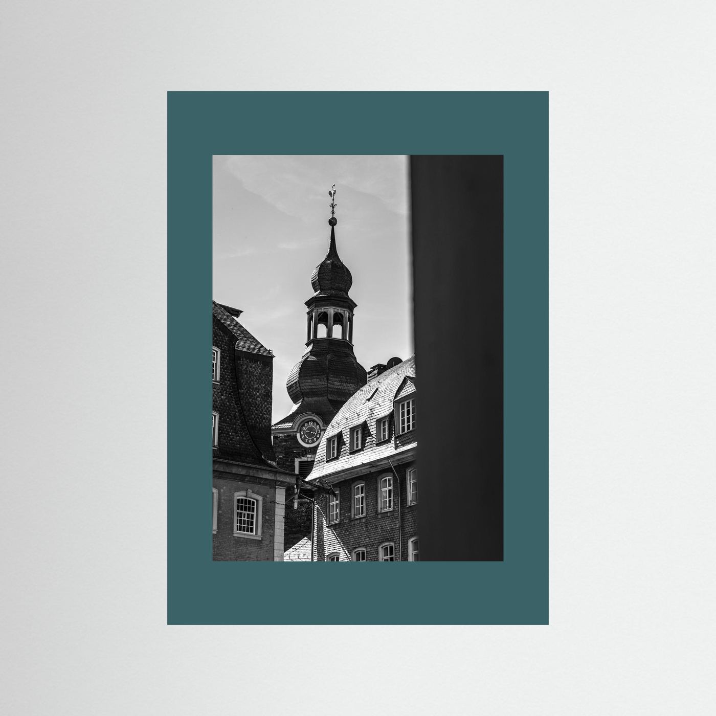 Oude kerk in Monschau in Duitsland