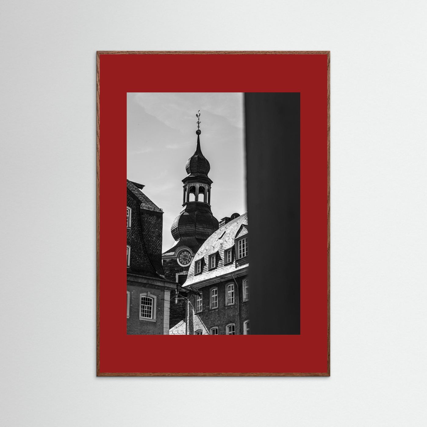 Oude kerk in Monschau in Duitsland