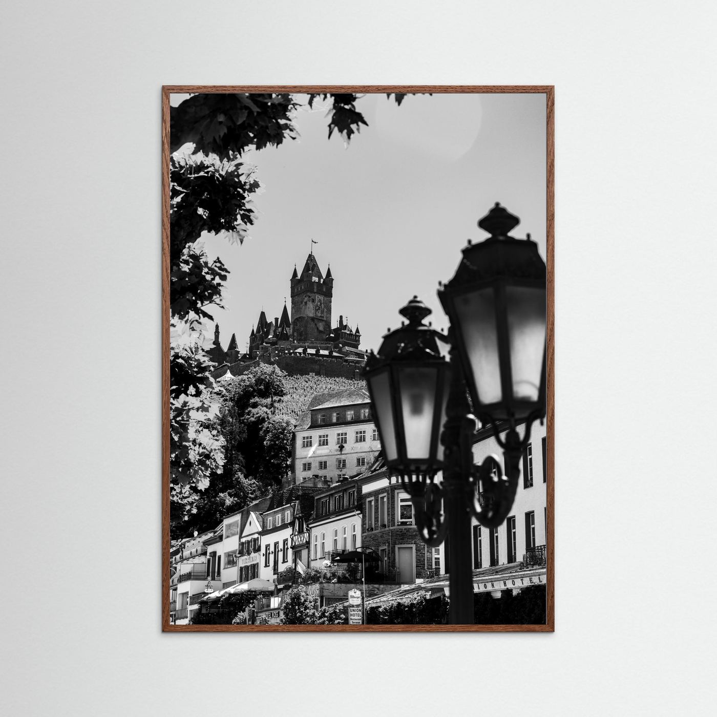 Cochem burcht in zwartwit 