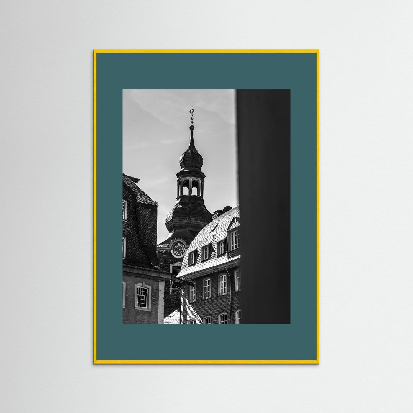 Oude kerk in Monschau in Duitsland