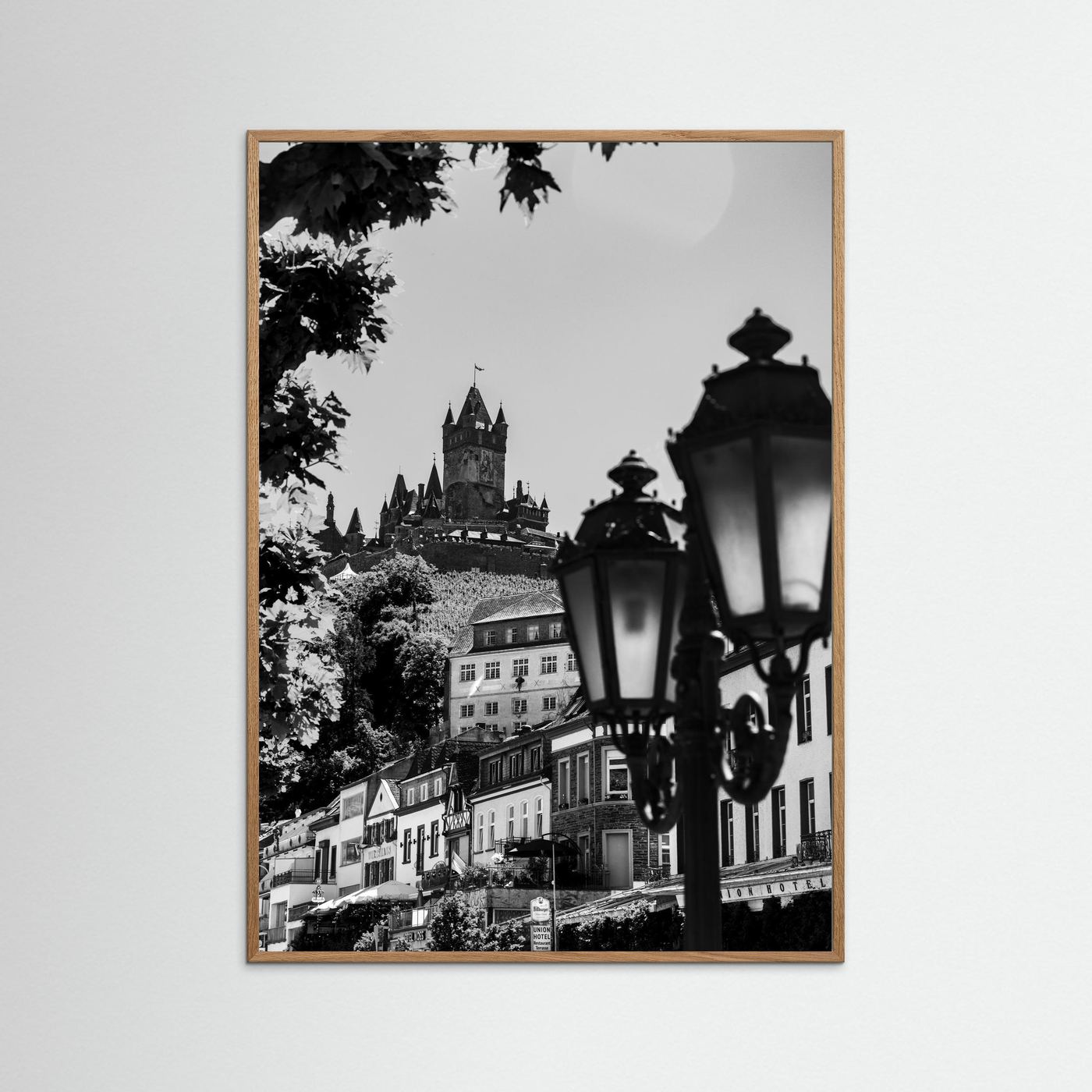 Cochem burcht in zwartwit 