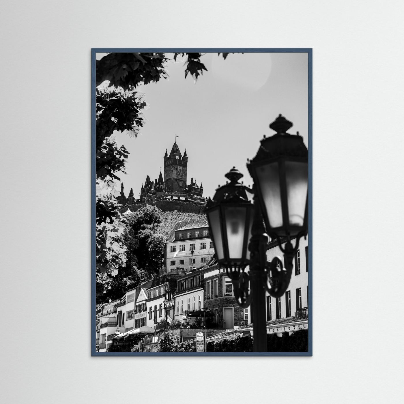 Cochem burcht in zwartwit 