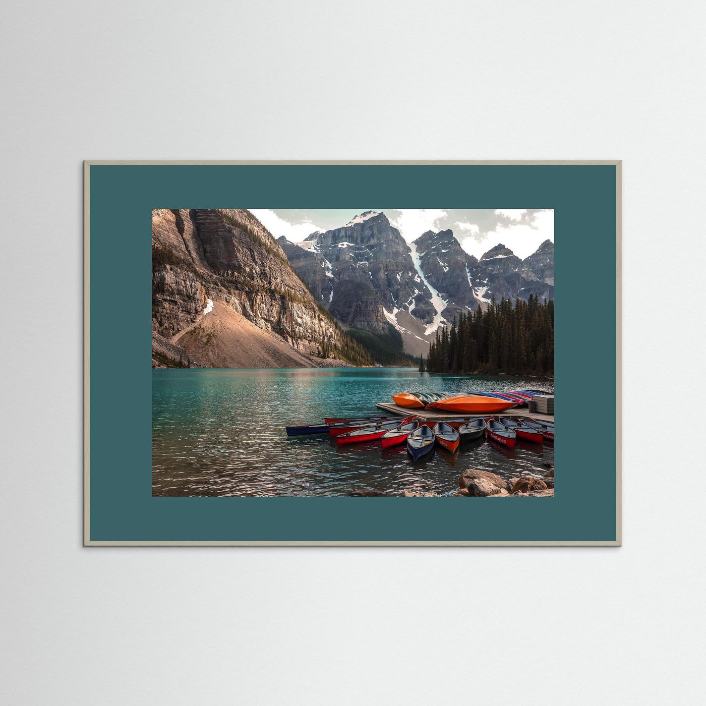 Beautiful Moraine Lake, Alberta in Canada. 