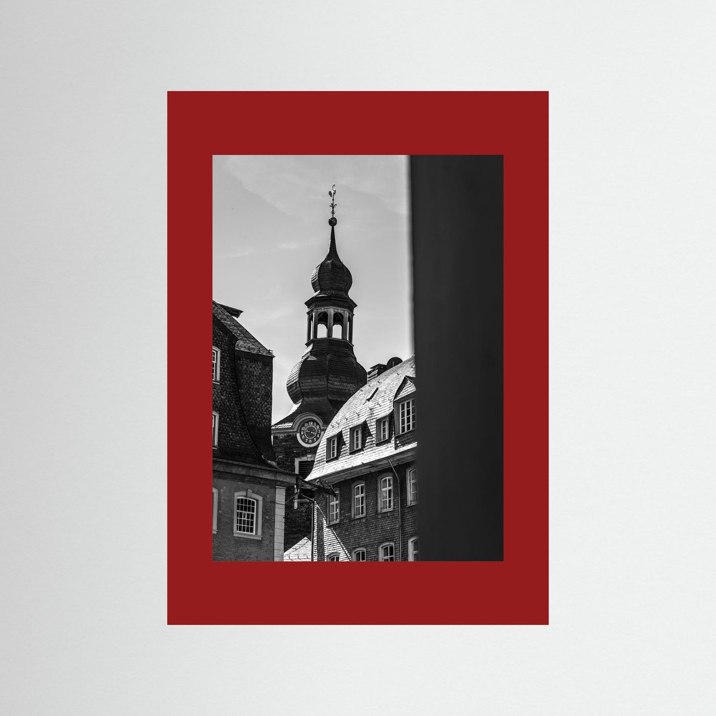 Oude kerk in Monschau in Duitsland