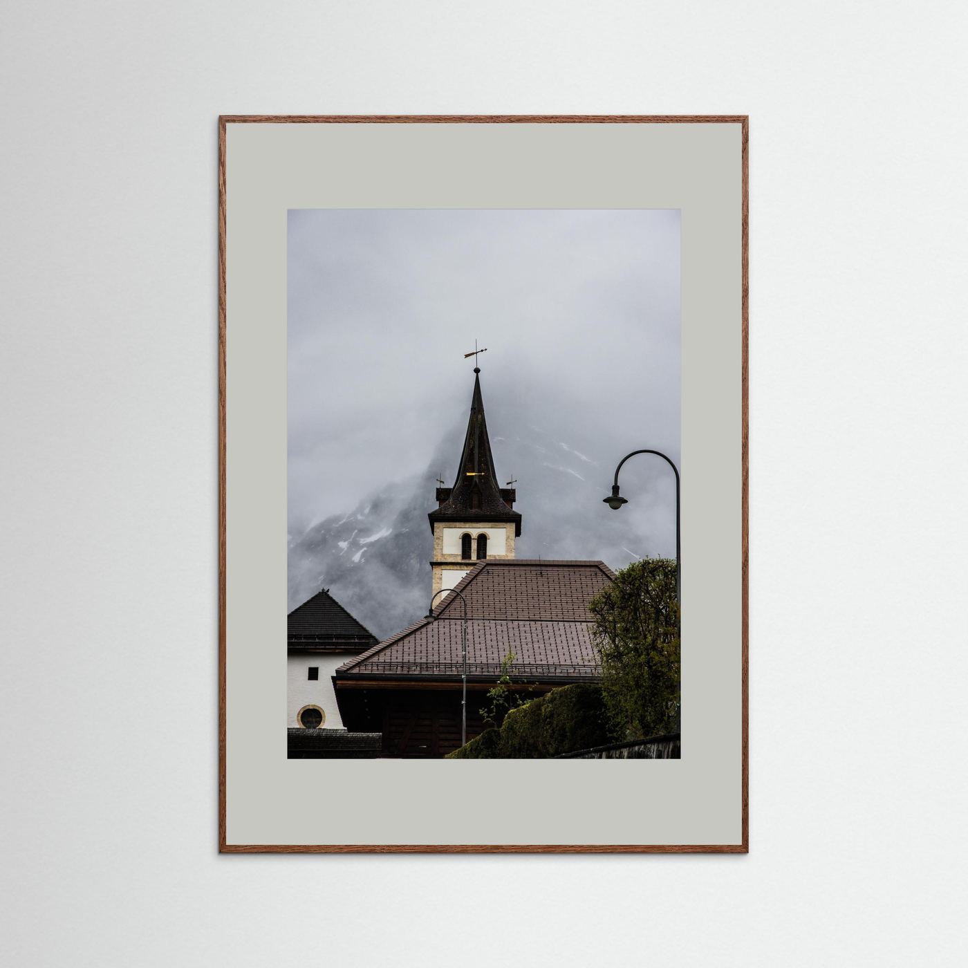 Famous church in Grindelwald, Switzerland