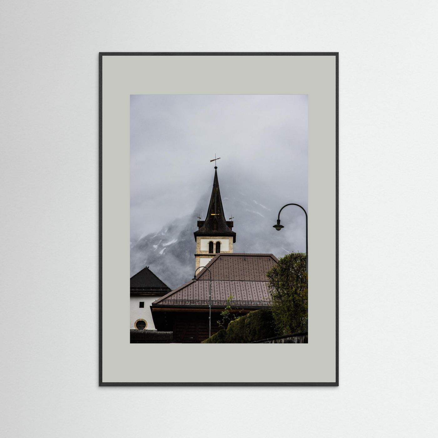 Famous church in Grindelwald, Switzerland