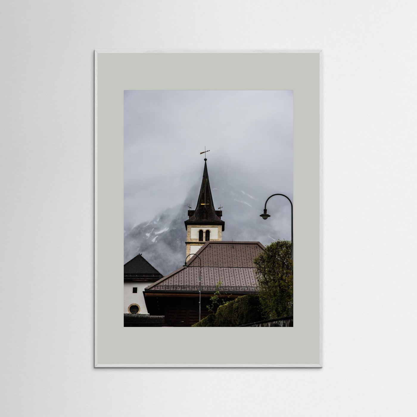 Famous church in Grindelwald, Switzerland
