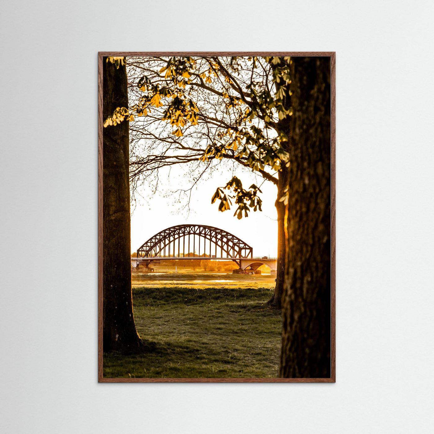 Sunset at the IJsselbrug in Zwolle, Netherlands